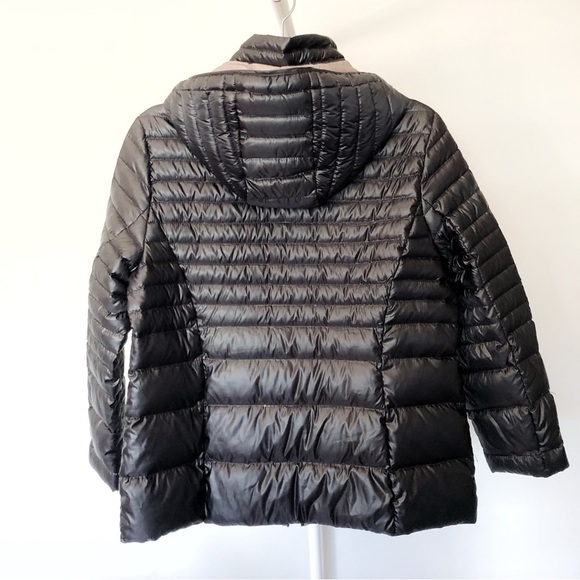 Lightweight Packable Winter Short Puffer Women’s Black Hooded Down Jacket Coat. - Picture 4 of 16